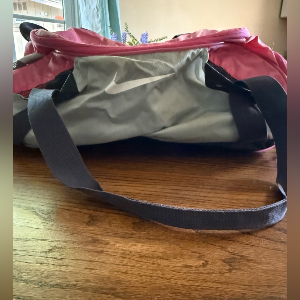 Nike Pink and Gray Duffel Bag